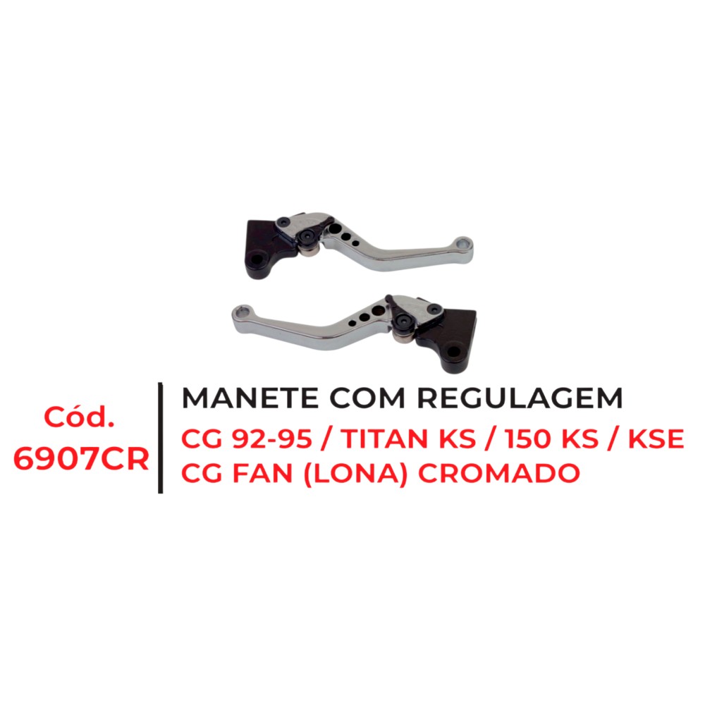 MANETE COM REG TITAN-KS/150-KS (CROMO)