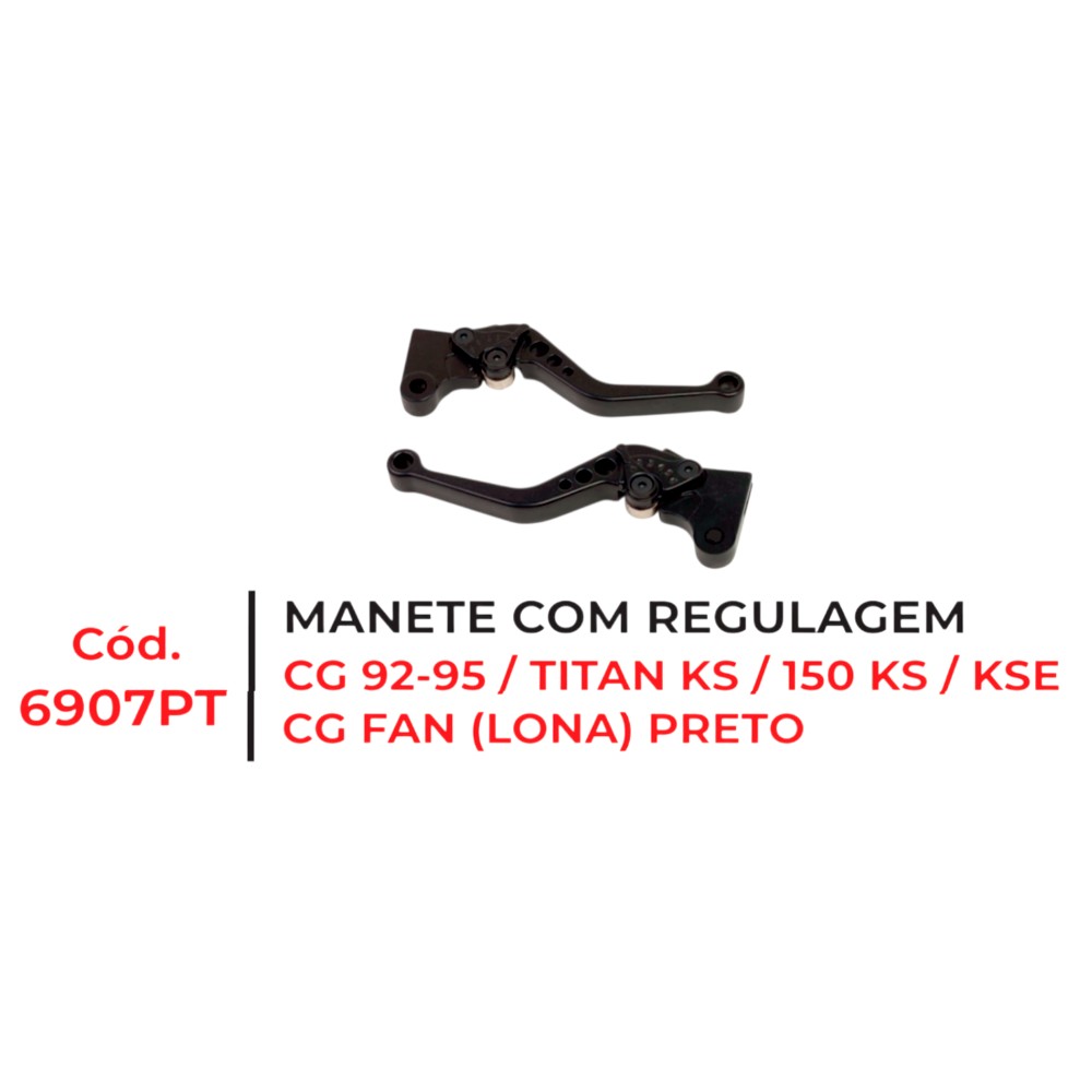MANETE COM REG TITAN-KS/150-KS (PRETA)