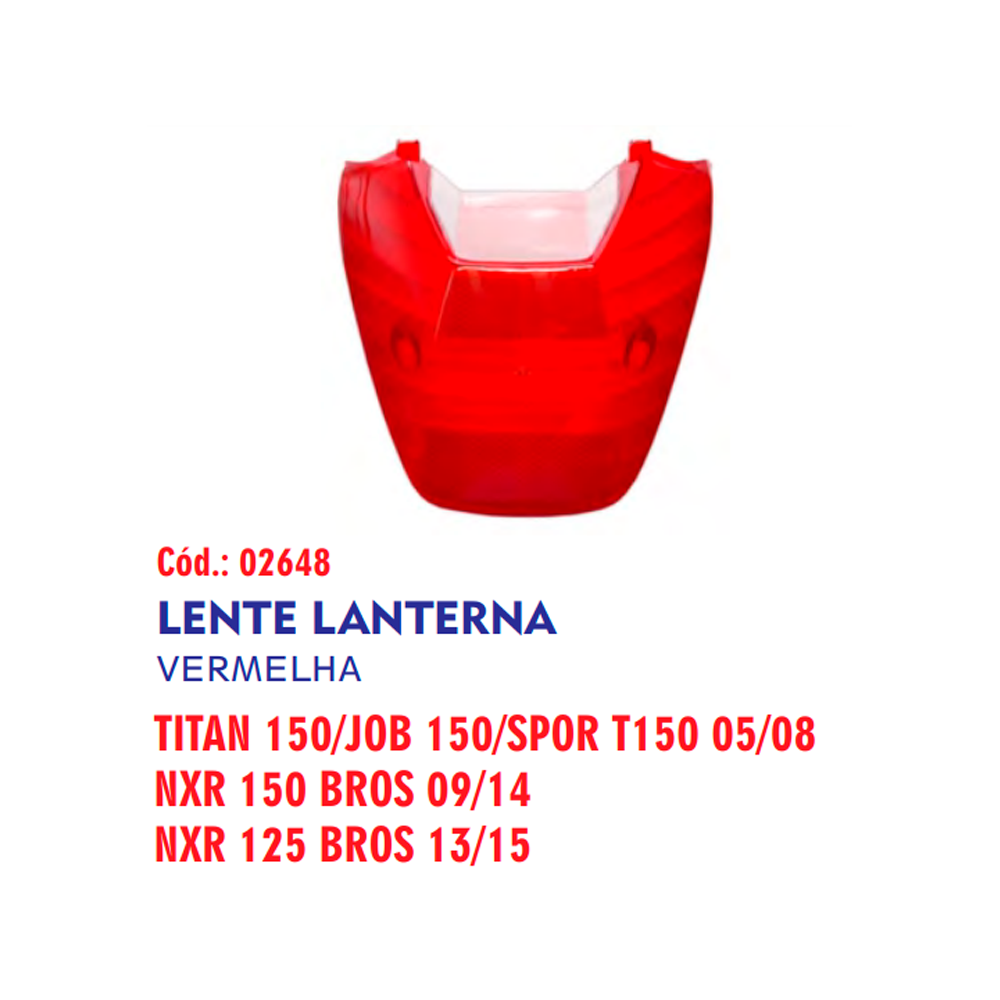 LENTE LANT TRAS TITAN 150 FAN 125/09 VER