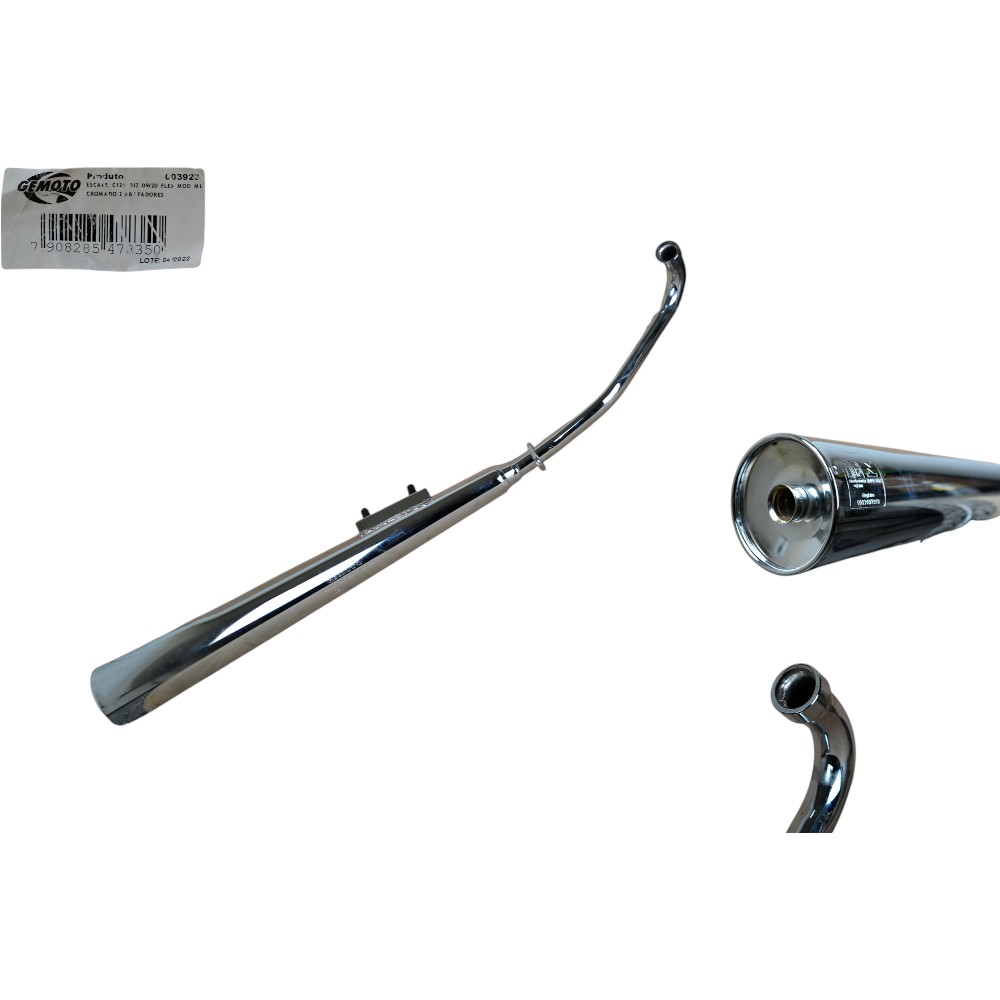 ESCAPAMENTO BIZ 125 09/14 FLEX MOD.ML CROMADO