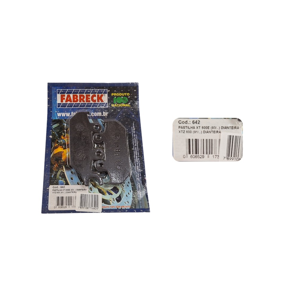 PASTILHA FREIO D XT600E 93/...XTZ600 91/