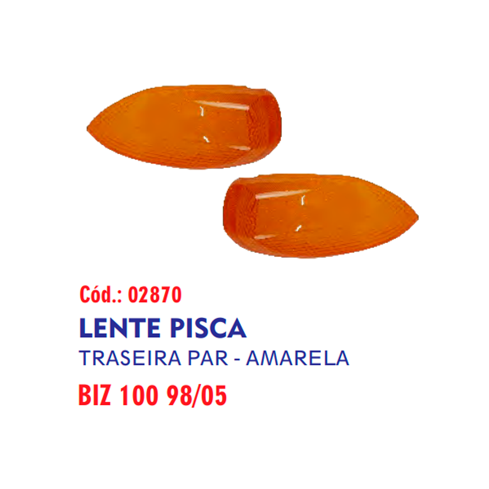 LENTE PISCA BIZ 100 TRAS PAR 