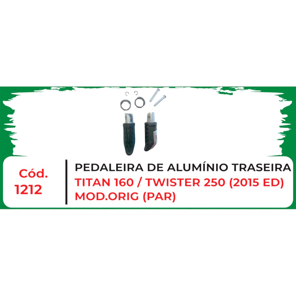 PEDALEIRA TRAS TITAN 160 TWISTER 250 15/