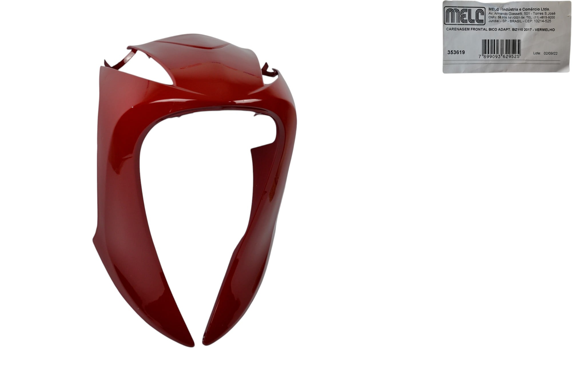 CARENAGEM FRONTAL VERMELHO BIZ 110 I 2017