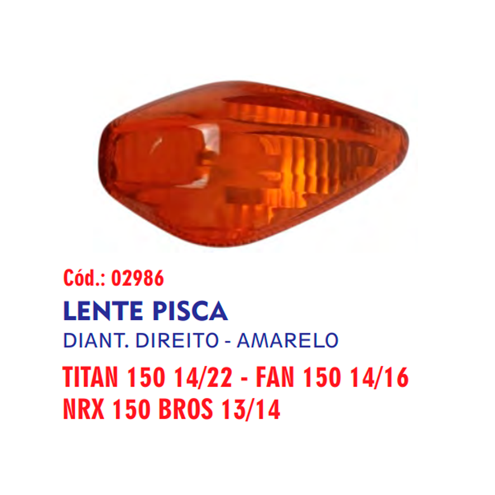 LENTE PISCA TITAN/FAN 014/BROS 013 D/D A
