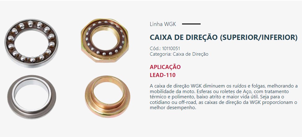 CAIXA DIREC LEAD 110