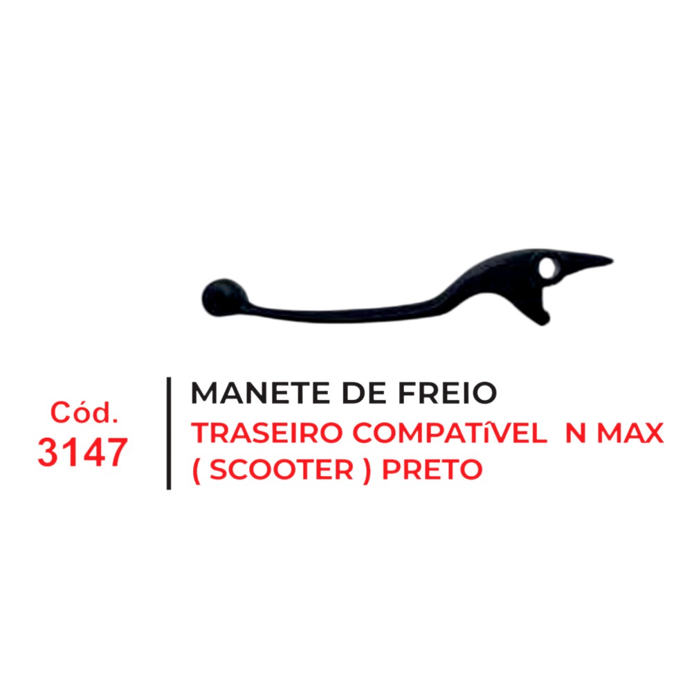 MANETE FREIO TRAS N MAX PRETO