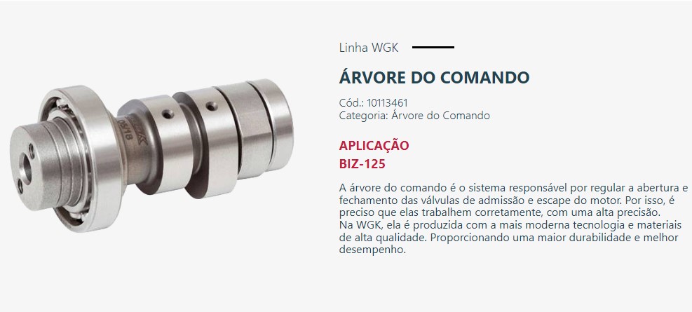 COMANDO VALV BIZ 125 ...2010