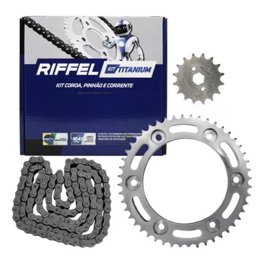 KIT RELAÇÃO BROS 160 15-18 TITANIU