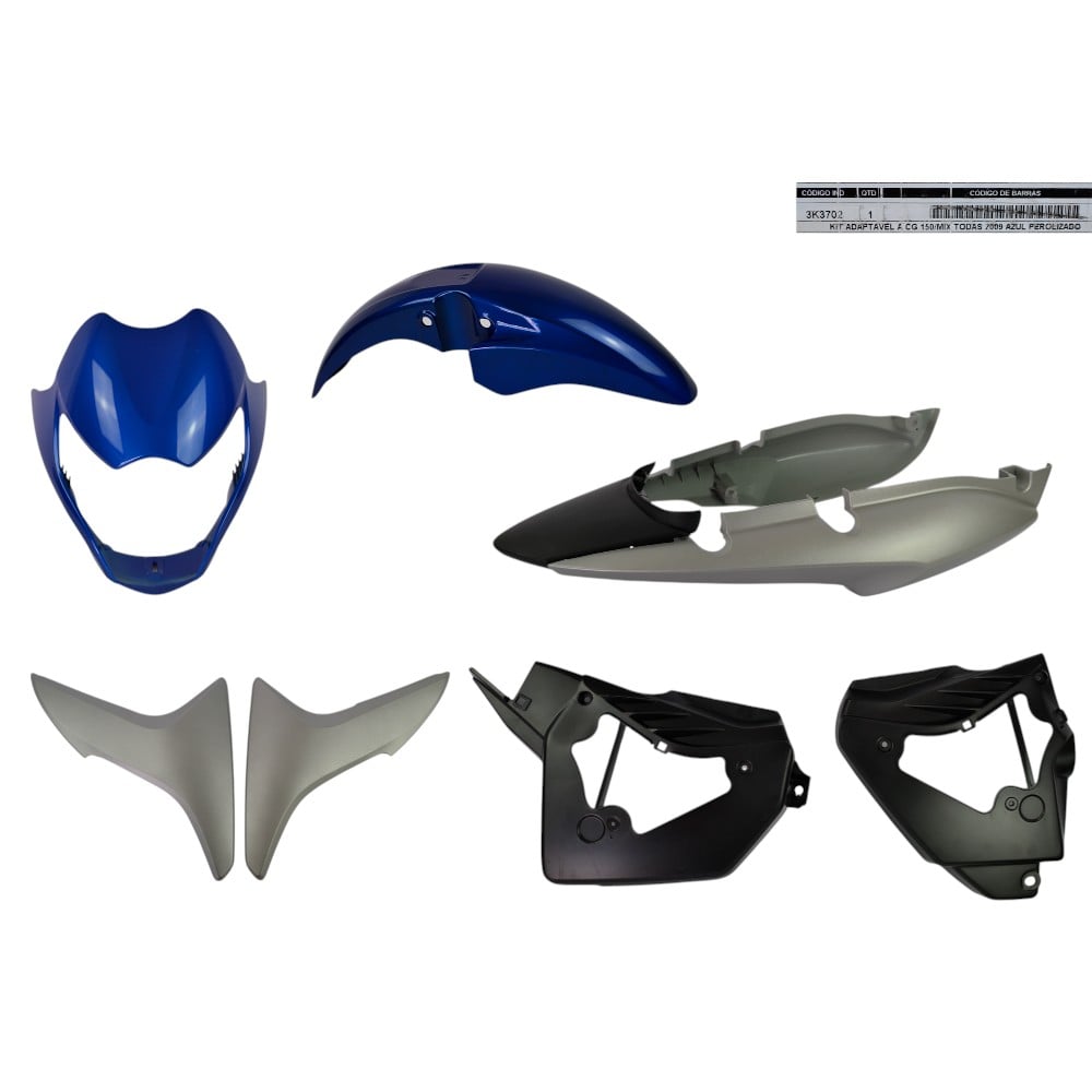 KIT PARA TITAN 150 09 MIX AZUL PEROL