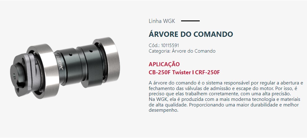 COMANDO VALVULA CB 250 F / CRF