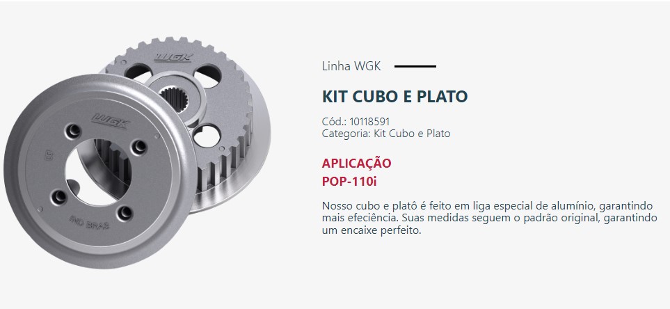 KIT CUBO E PLATO POP 110