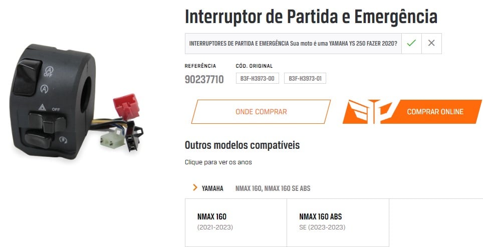 CHAVE PARTIDA TITAN 160 16/23 EMERGENCIA
