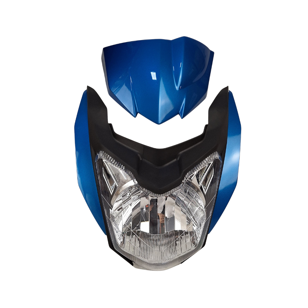 FAROL COMPLETO COM  CARENAGEM / LATERAIS / CAPA DE PAINEL FAZER 150 SED 13 ATE 15 AZUL