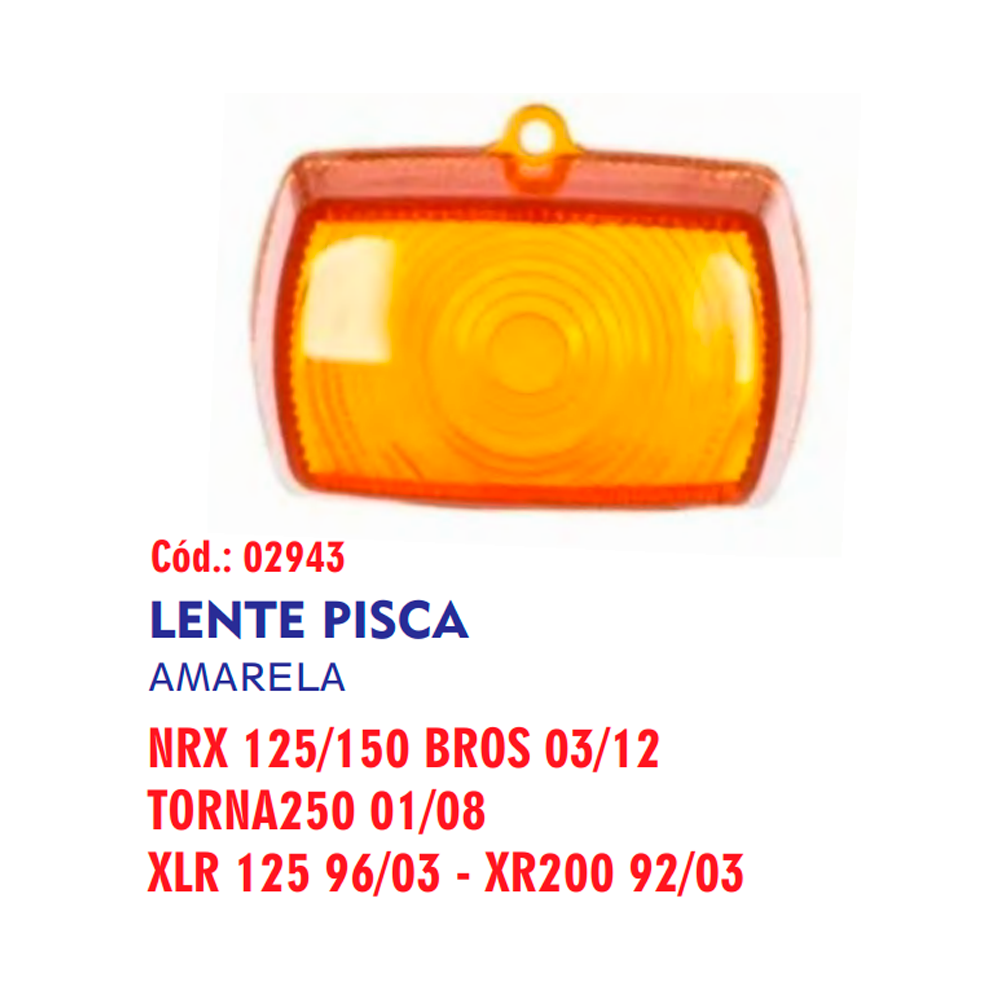 LENTE PISCA XR 200 XLR 125 AMA