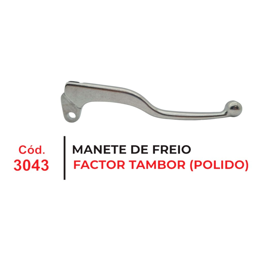 MANETE FREIO YBR FACTOR TAMBOR POLIDA