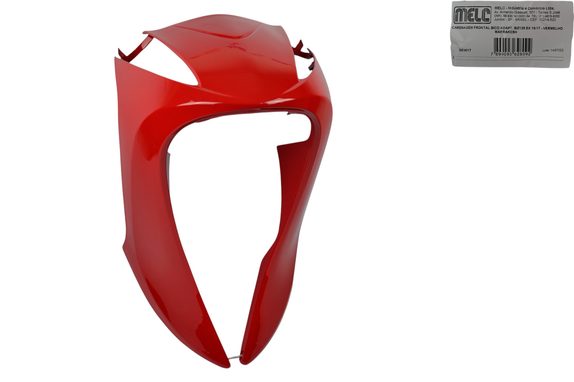 CARENAGEM FRONTAL VERMELHO BIZ 125 15/17 EX