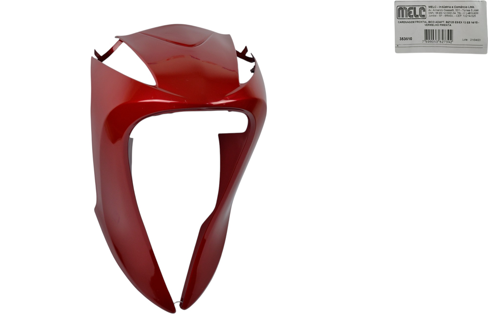 CARENAGEM FRONTAL VERMELHO BIZ 125 ES-EX 13 /ES14