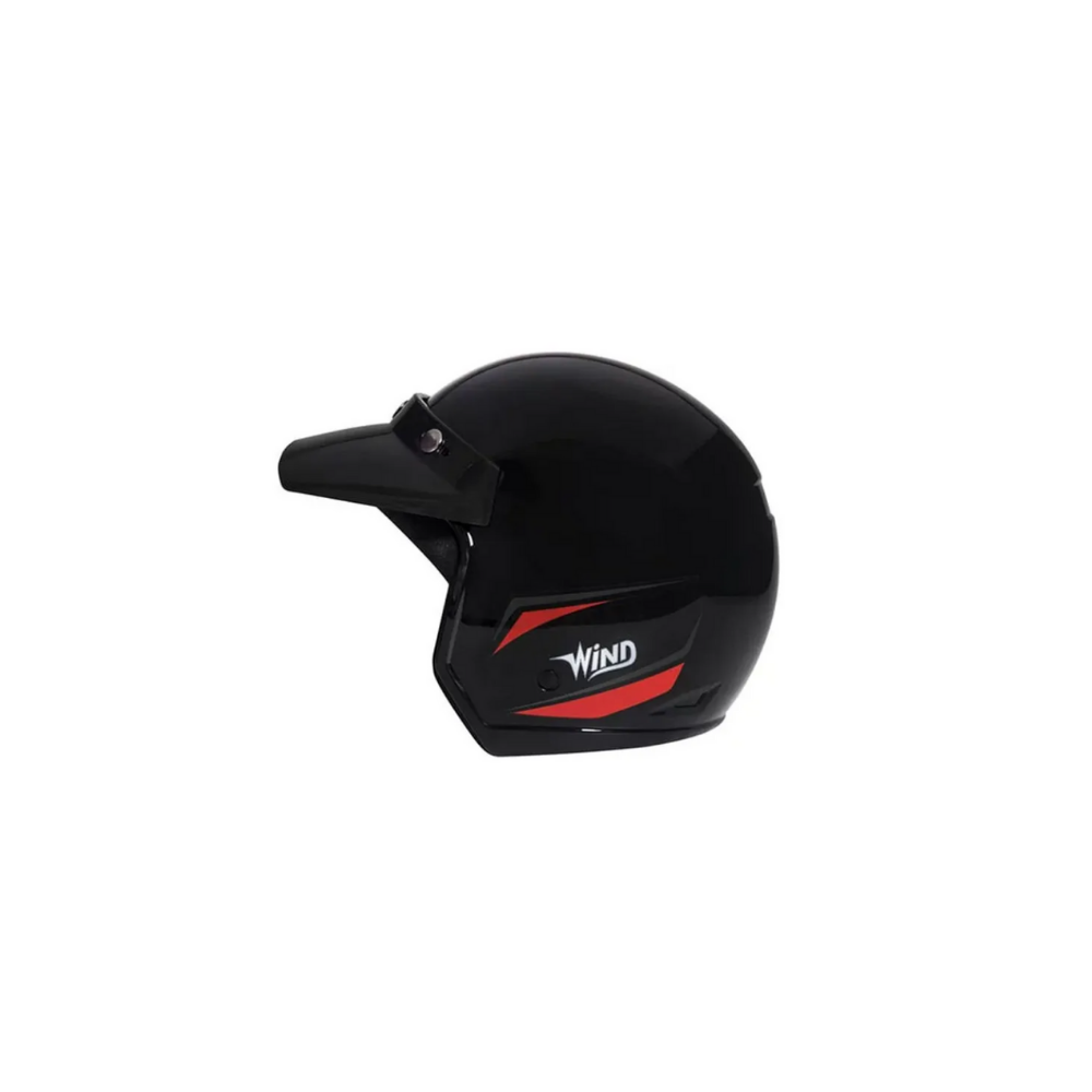 CAPACETE WIND V3  PRT 58 TECNO  PR/VERM