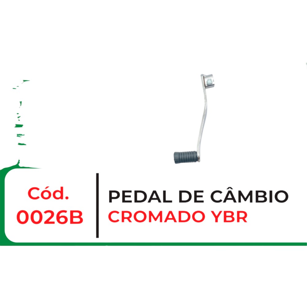 PEDAL CAMB YBR 125 CROM C/BORR